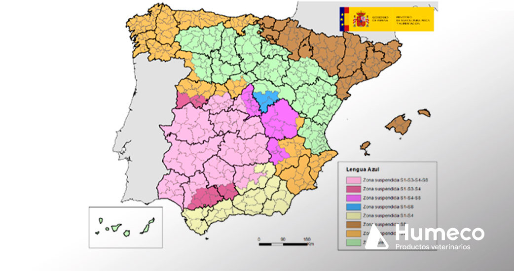 Actualización de los serotipos de la Lengua Azul en España