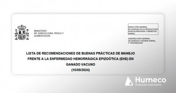 Buenas prácticas de manejo frente a la enfermedad hemorrágica epizoótica (EHE) en ganado vacuno